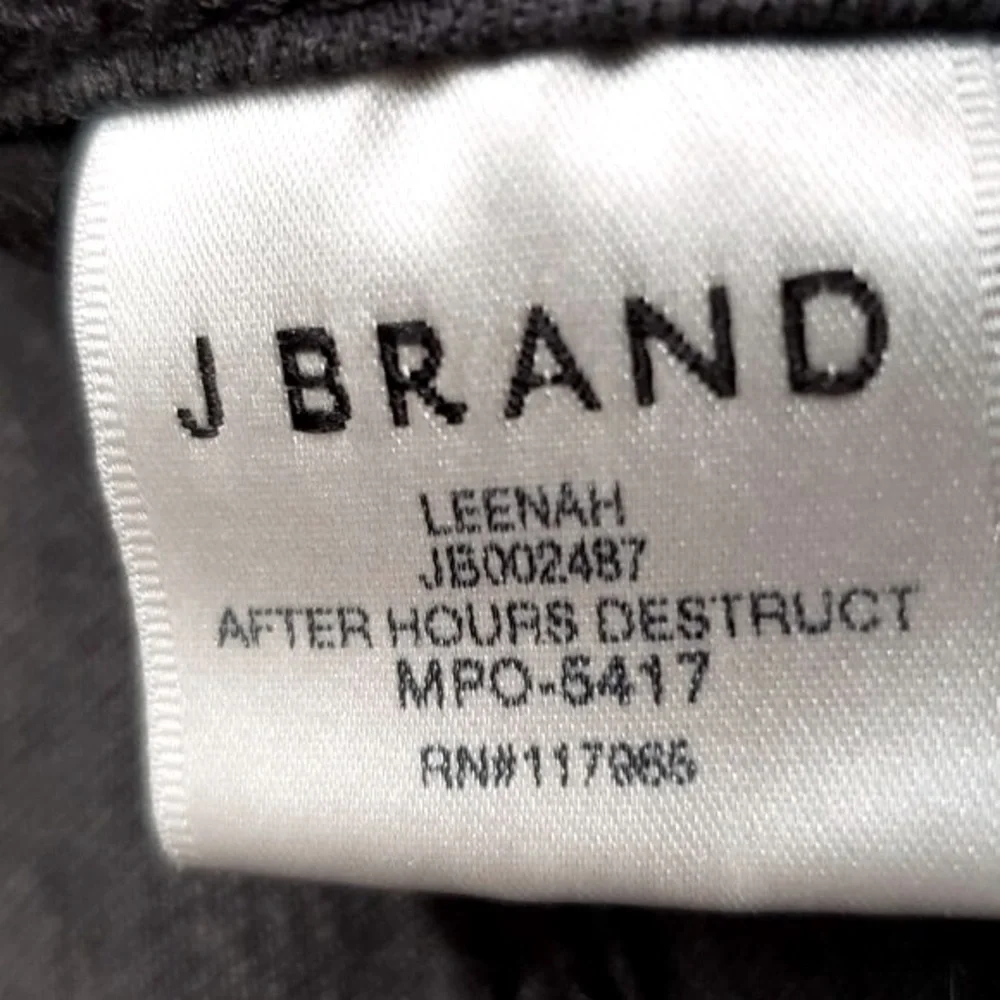 J Brand Leenah Black Distressed Knee Skinny Jeans Women Stretch‎ Denim Grunge 28